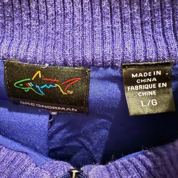 Greg Norman Quarter Zip Blue Pullover Insulated Sweatshirt Men's Size Large - Picture 3 of 3